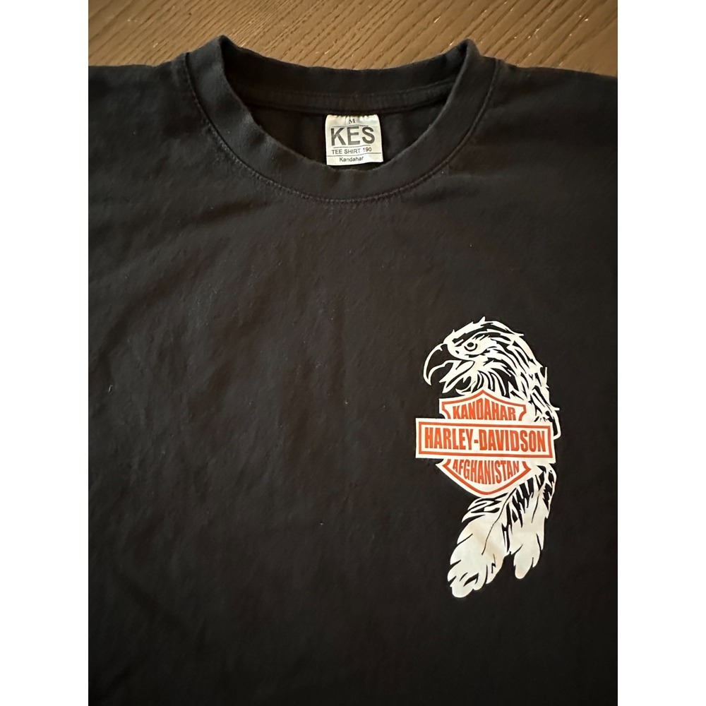 Harley Davidson Kandahar Afghanistan T Shirt Size M Medium KES Tag Military - Picture 5 of 5